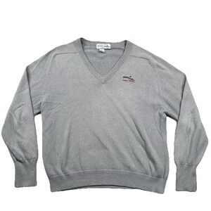 Vintage Izod Sweater Mens L Pebble Beach Golf Links Egyptian Made in USA 80s 90s